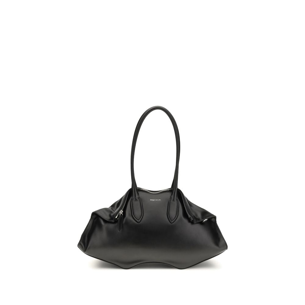 Alexander McQueen Black Calf Leather Shoulder Bag