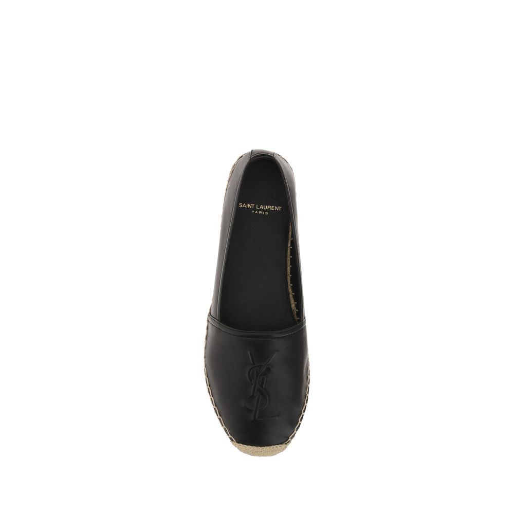 Saint Laurent Black Lamb Espadrilles