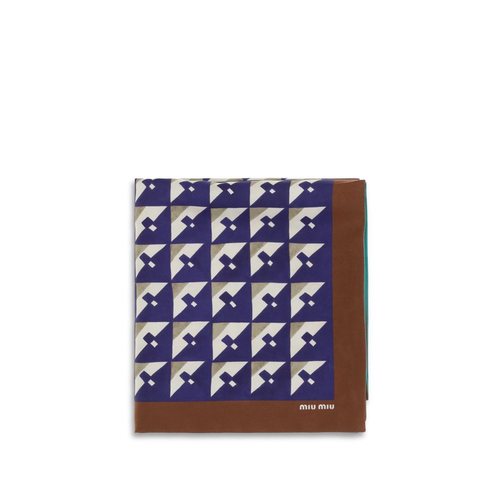 Miu Miu Multicolor Silk Scarf
