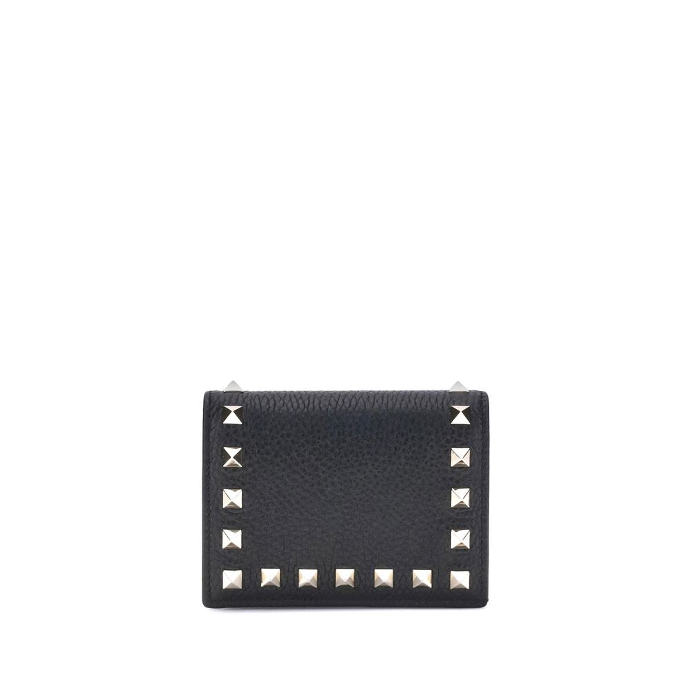 Valentino Garavani Black Calf Leather Wallet