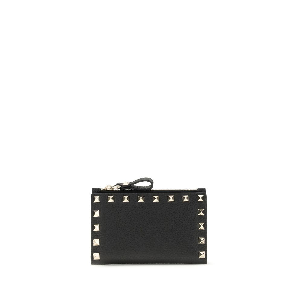 Valentino Garavani Black Calf Leather Wallet