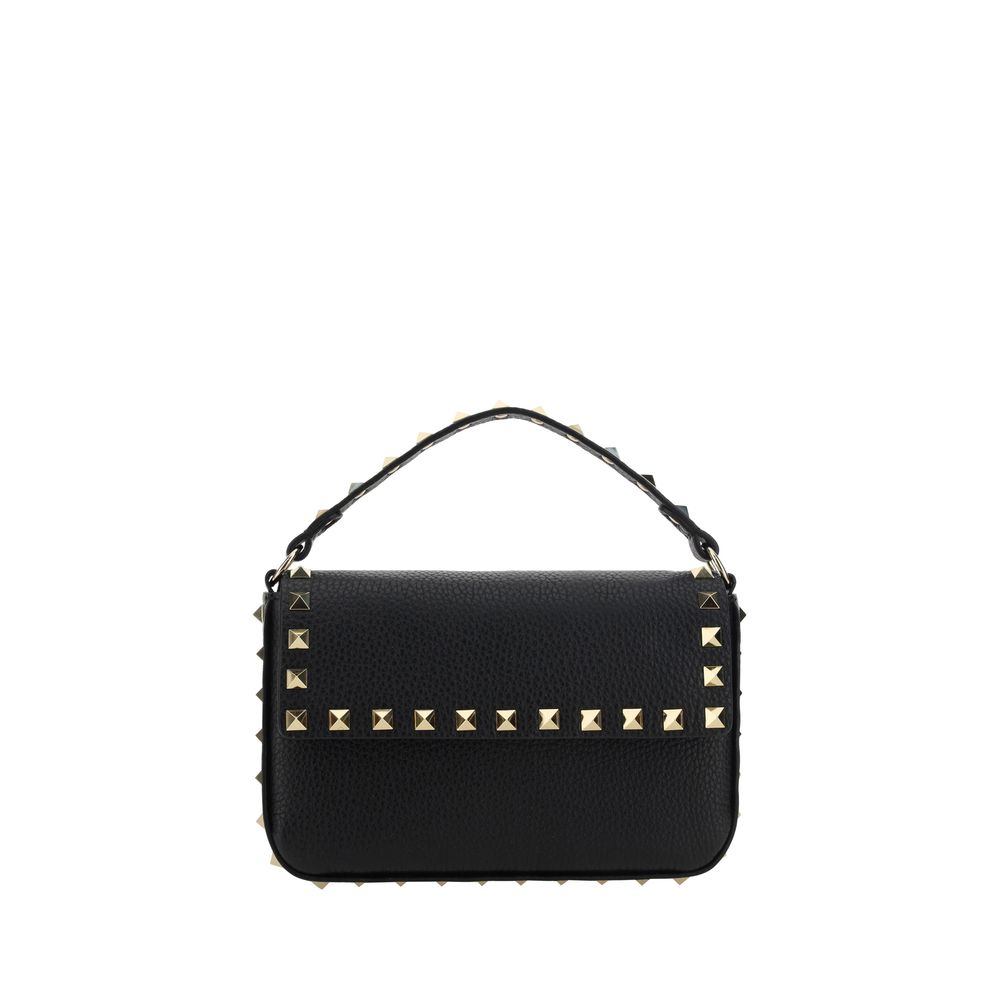 Valentino Garavani Black Calf Leather Shoulder Bag