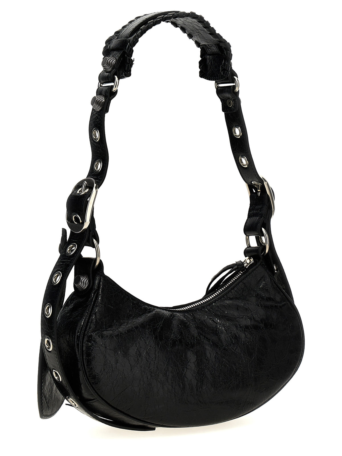 Black Lamb Leather Shoulder Bag