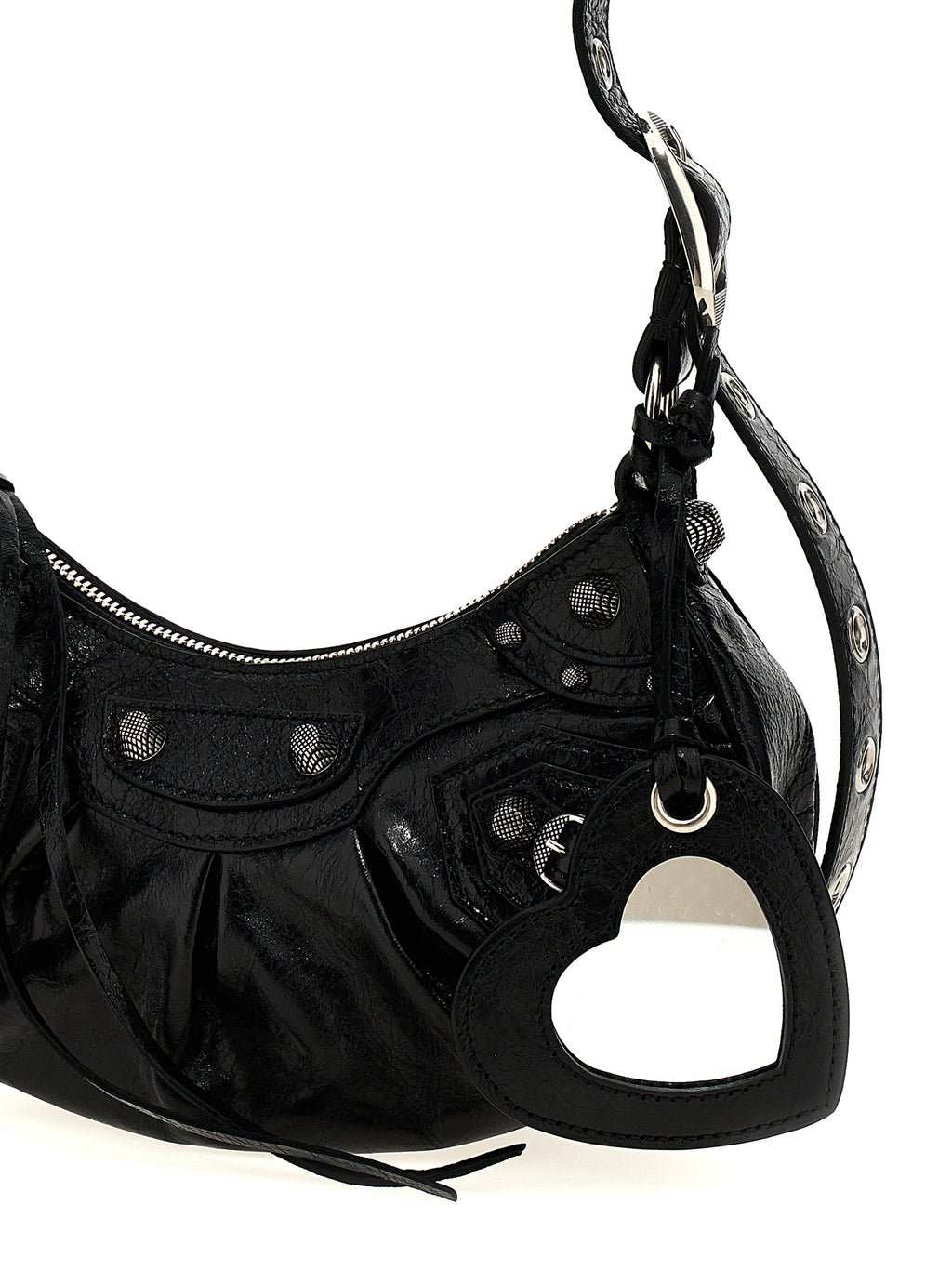 Black Lamb Leather Shoulder Bag
