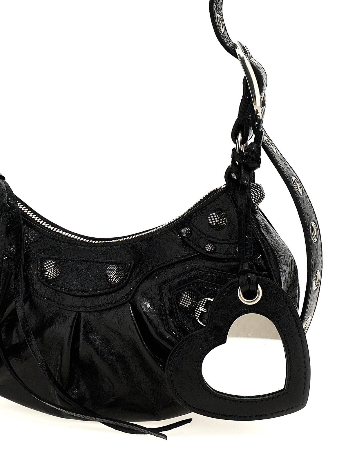 Black Lamb Leather Shoulder Bag
