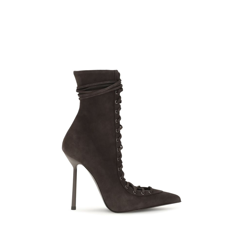 LE SILLA Brown Calf Leather Lace-Up Boots