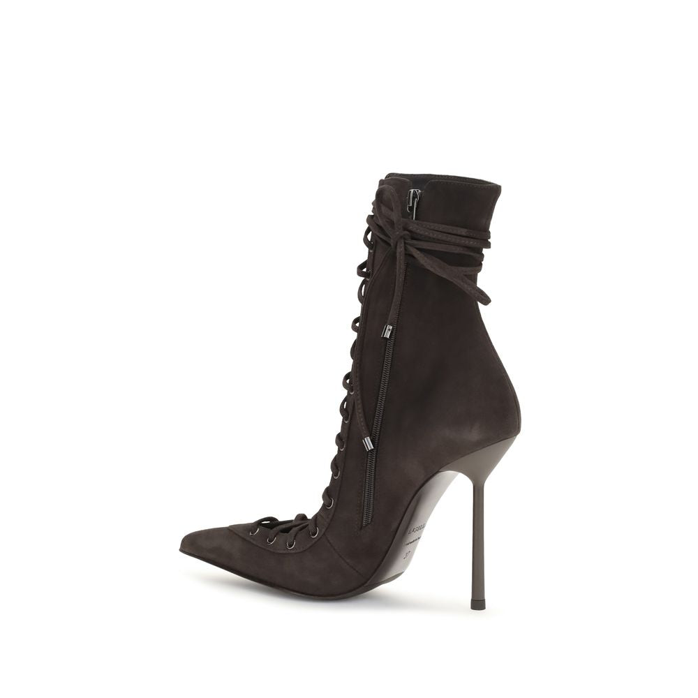 LE SILLA Brown Calf Leather Lace-Up Boots