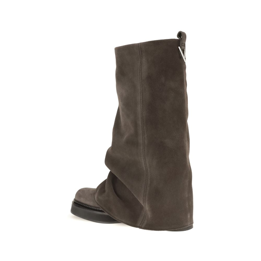 The Attico Brown Calf Leather Boots