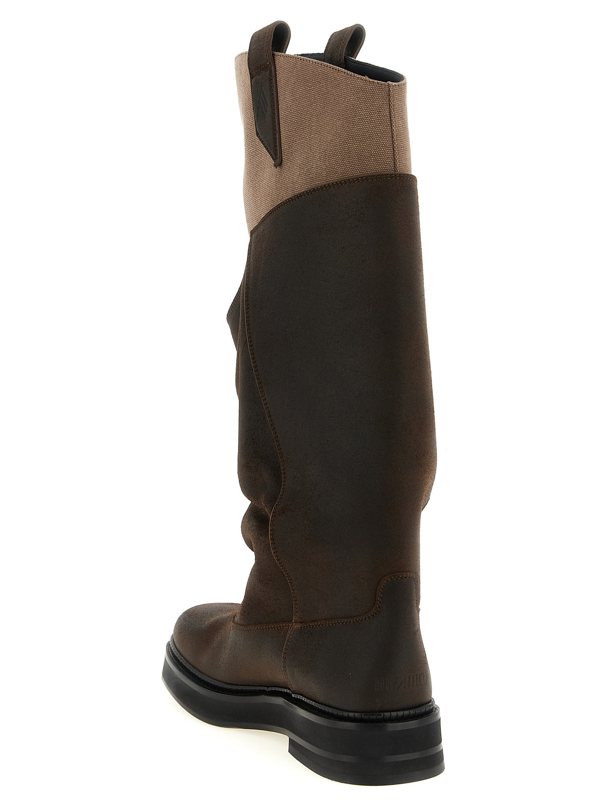 The Attico Brown Calf Leather Over-the-Knee Boots