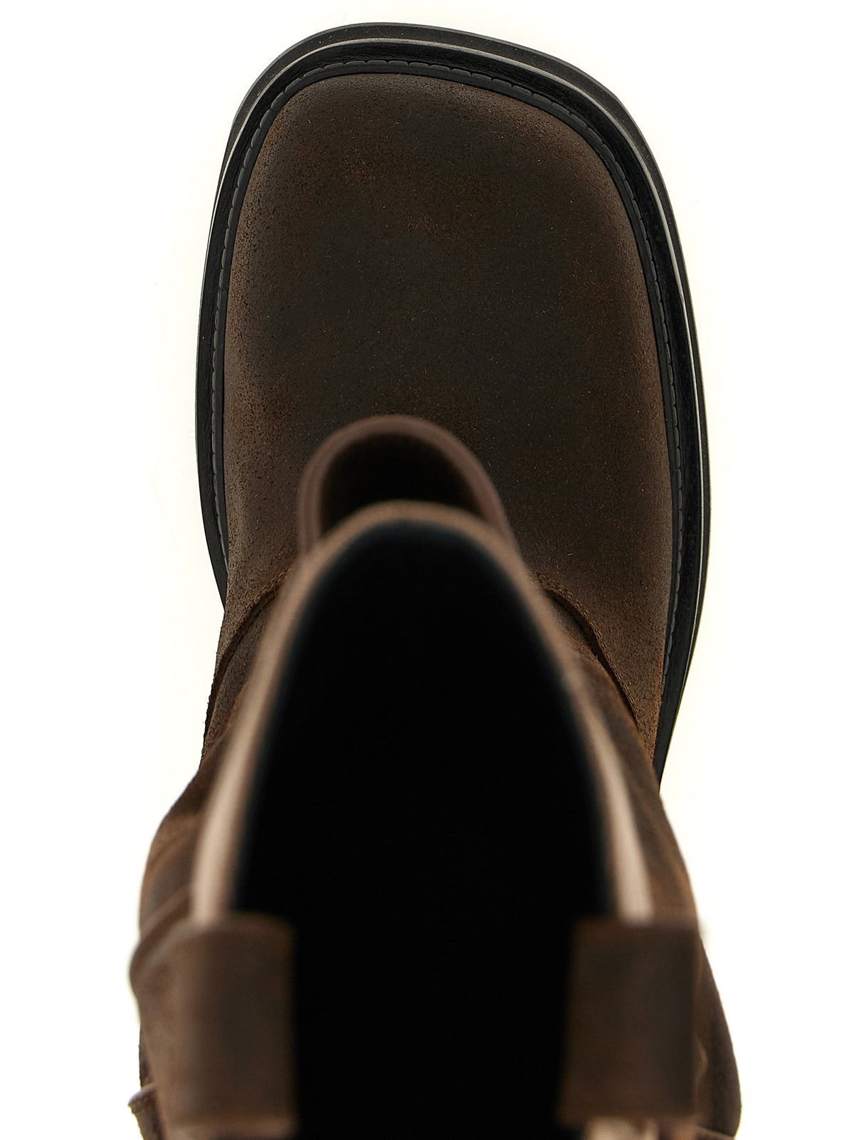 The Attico Brown Calf Leather Over-the-Knee Boots