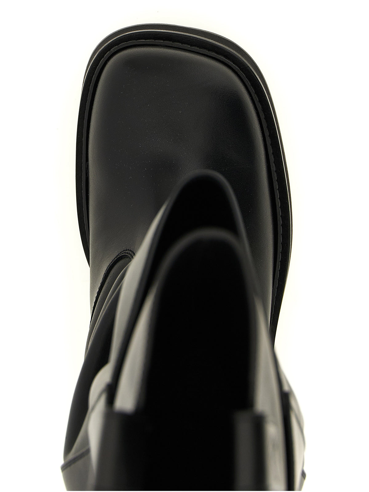 The Attico Black Calfskin Over-the-Knee Boots
