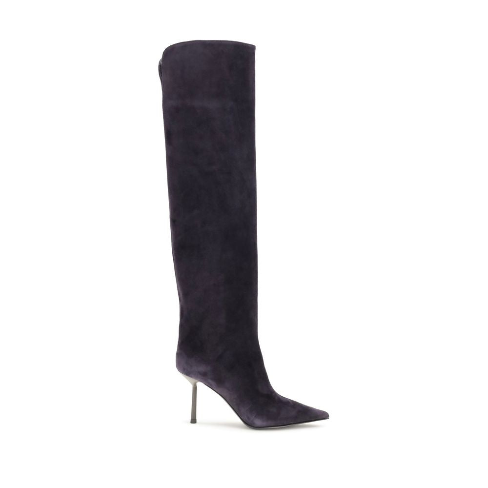 LE SILLA Blue Calf Leather Over The Knee