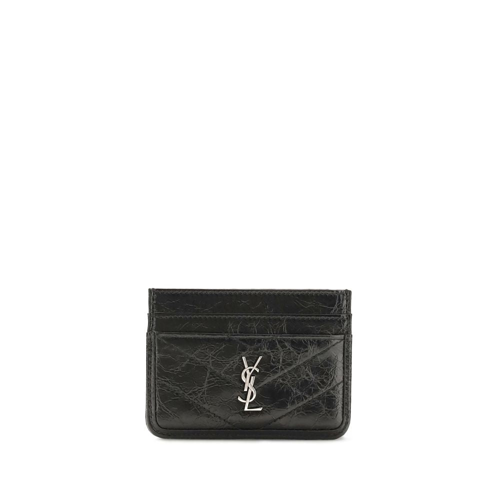Saint Laurent Black Calf Leather Wallet