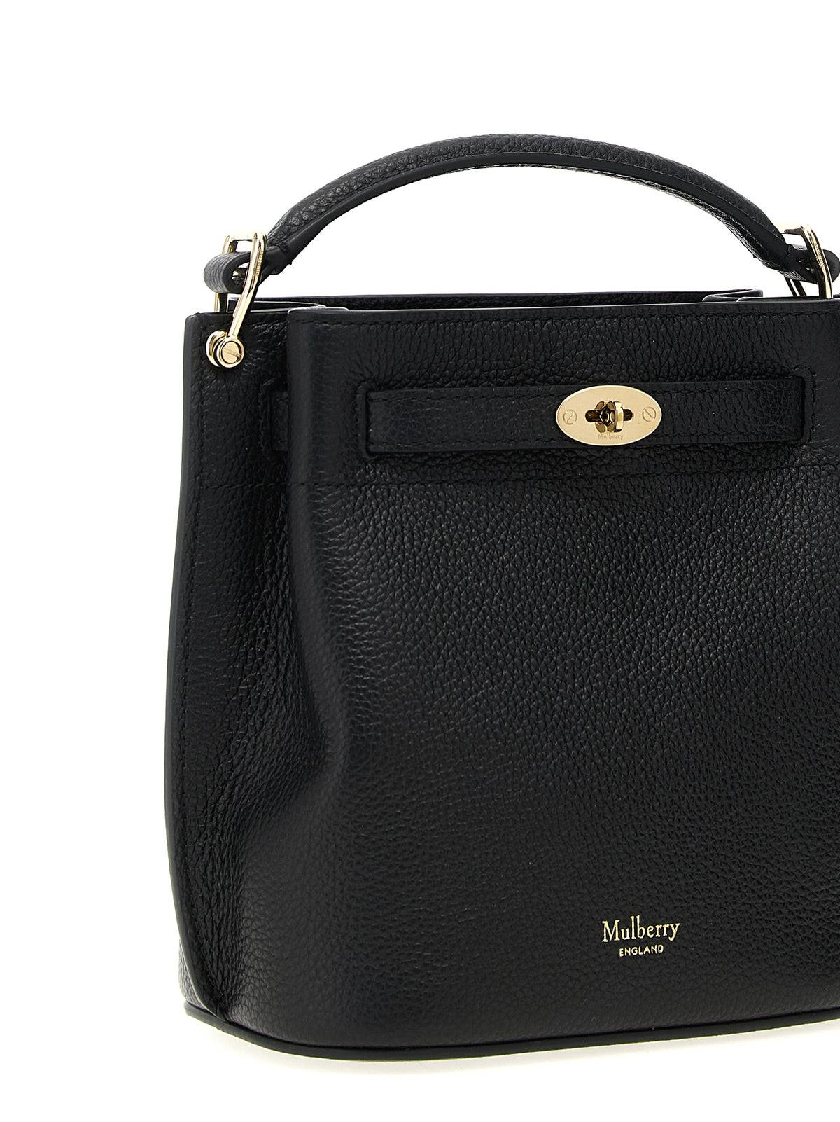 Mulberry Islington Mini Black Calfskin Bucket Bag