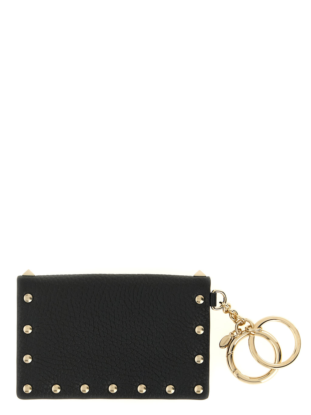 Valentino Garavani Charm Black Calfskin Cardholder