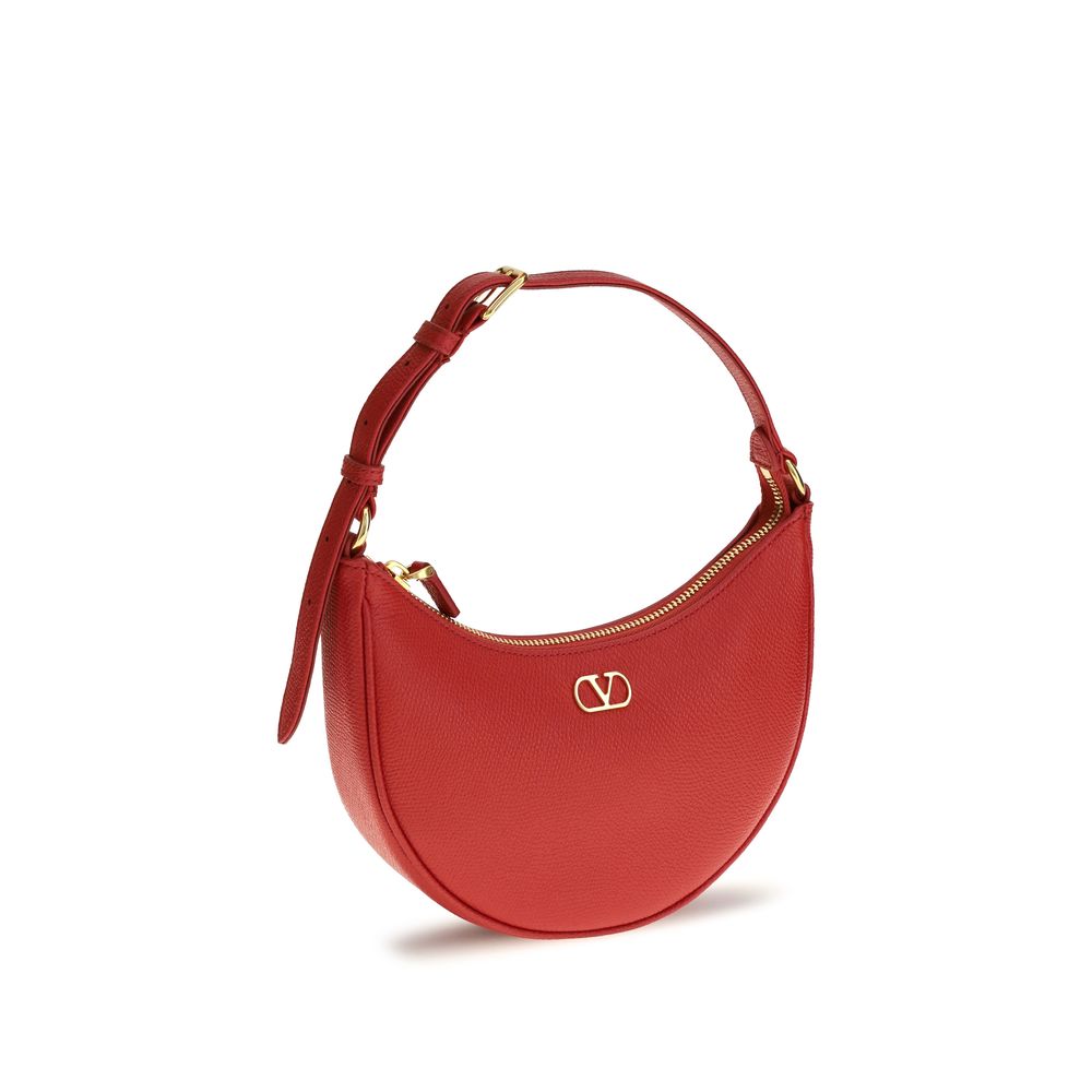 Valentino Garavani Red Calf Leather Shoulder Bag
