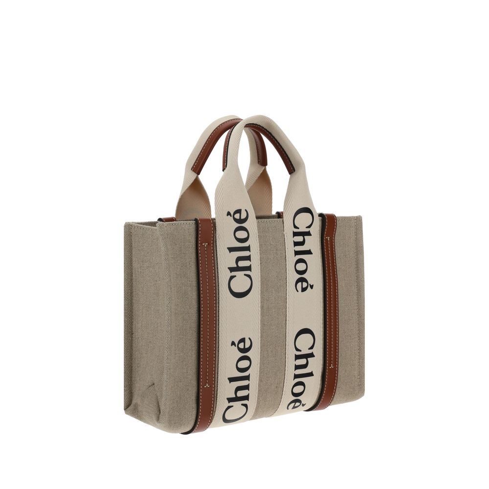 Chloé Brown Canvas Handbag