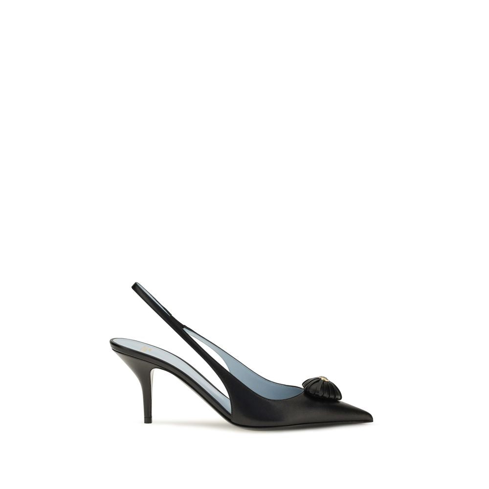 Valentino Garavani Black Calf Leather High Heel Pumps