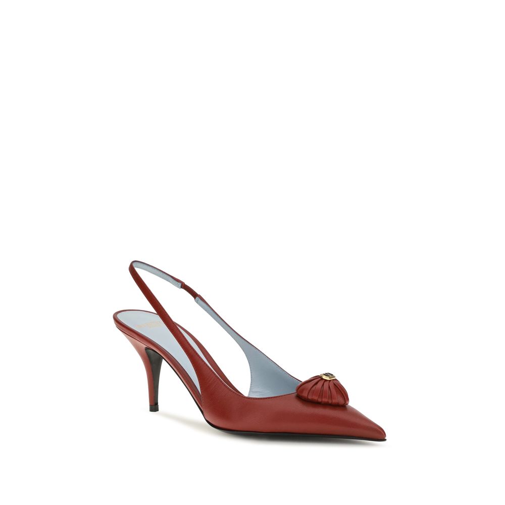 Valentino Garavani Red Calf Leather High Heel Pumps