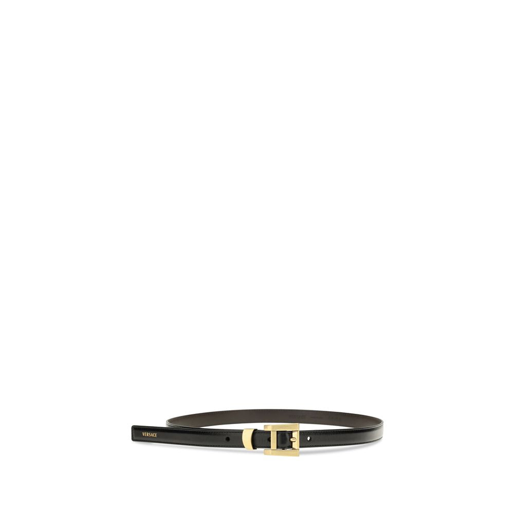 Versace Black Calf Leather Regular Belt