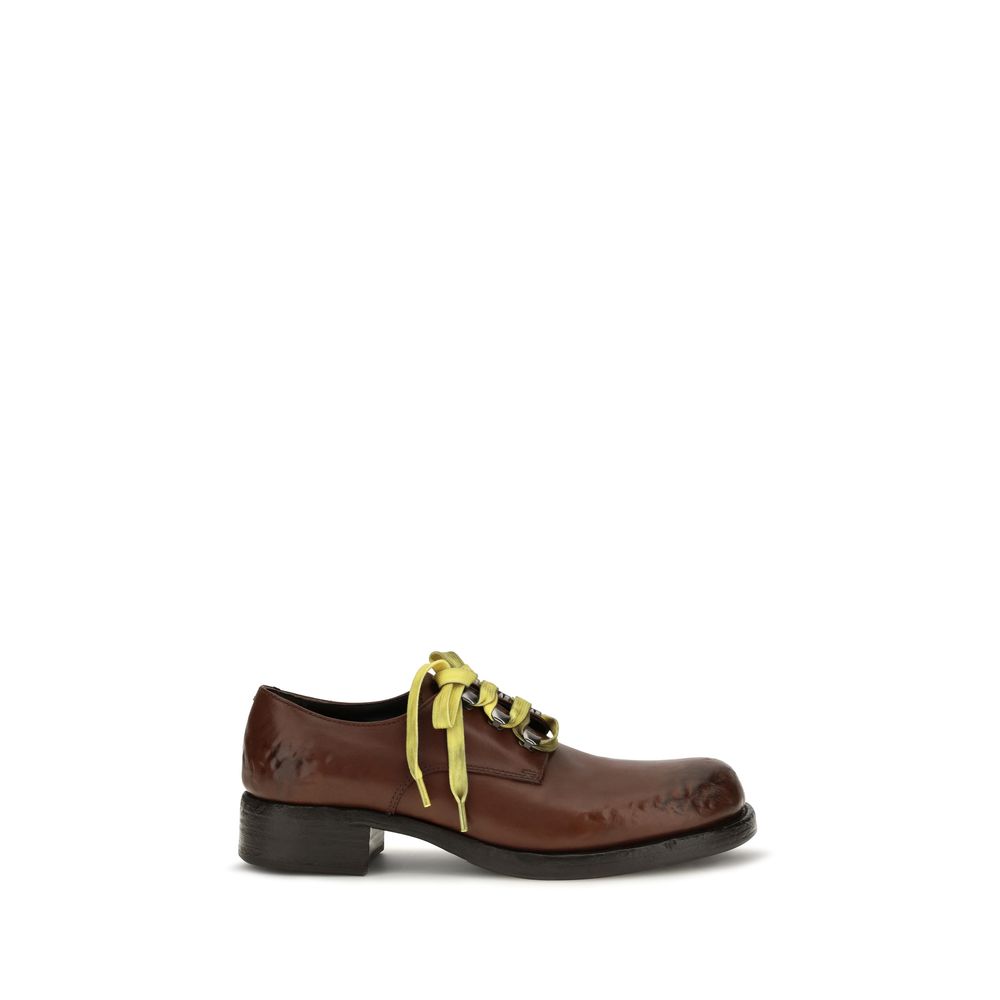 Prada Brown Calf Leather Slip-On Loafers