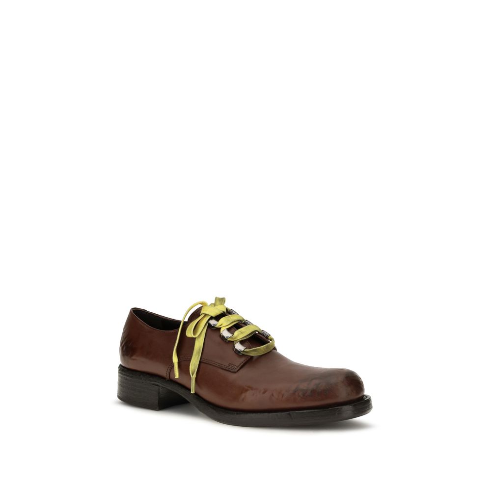 Prada Brown Calf Leather Slip-On Loafers