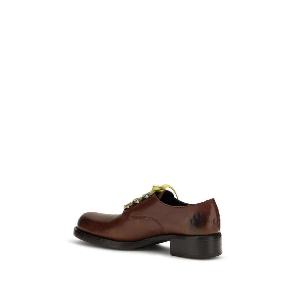 Prada Brown Calf Leather Slip-On Loafers