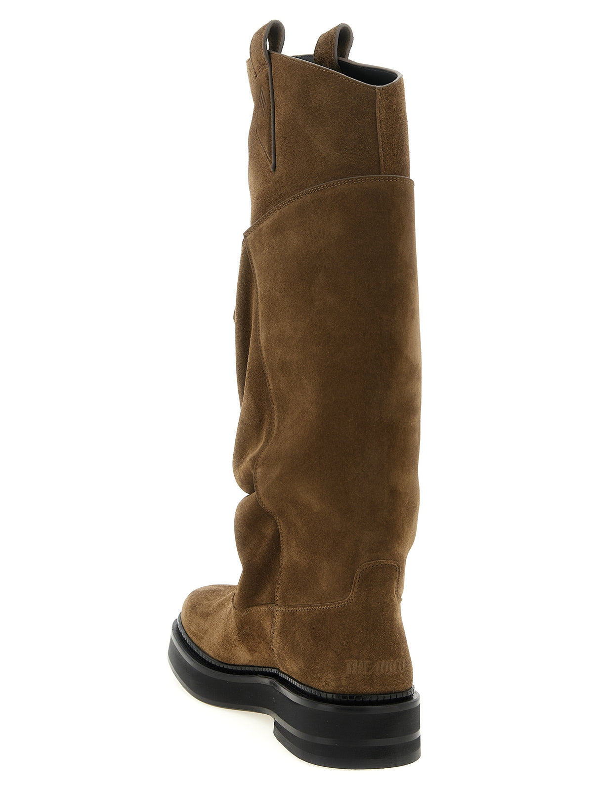 The Attico Brown Calfskin Over-the-Knee Boots