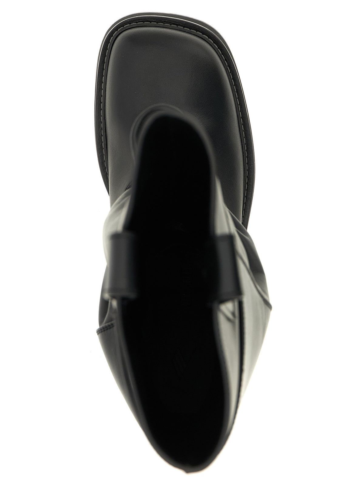 The Attico Black Calfskin Over-the-Knee Boots
