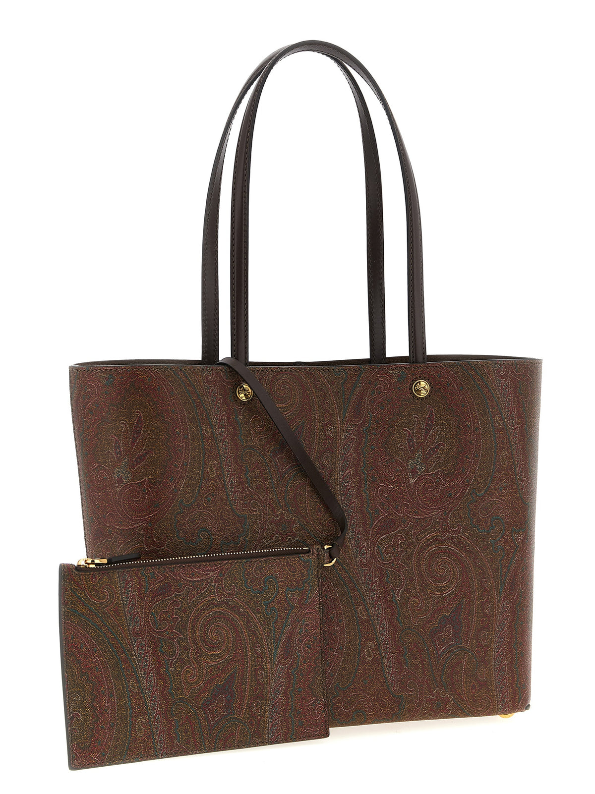 Etro Essential Brown Cotton Tote Bag