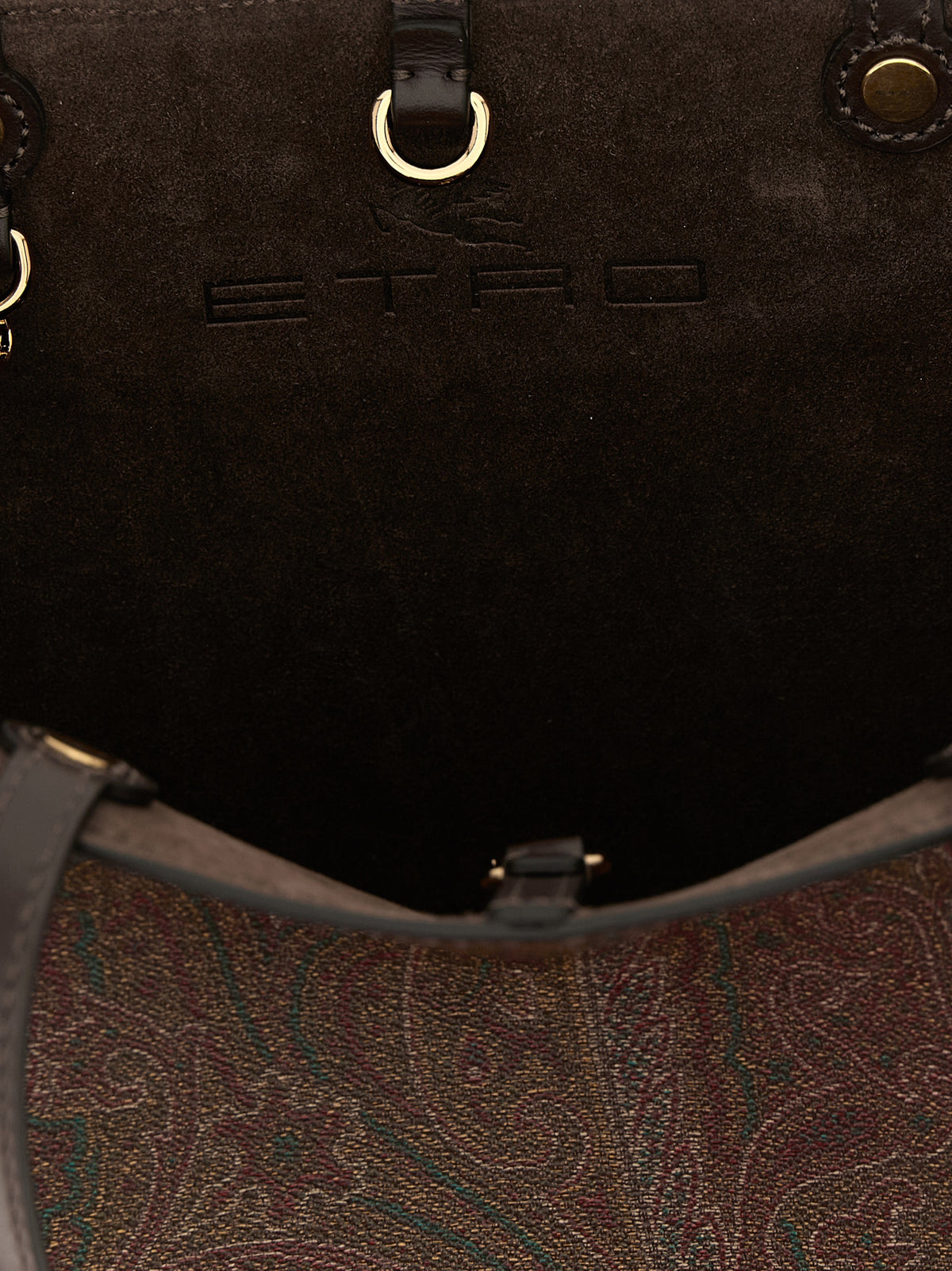 Etro Essential Brown Cotton Tote Bag