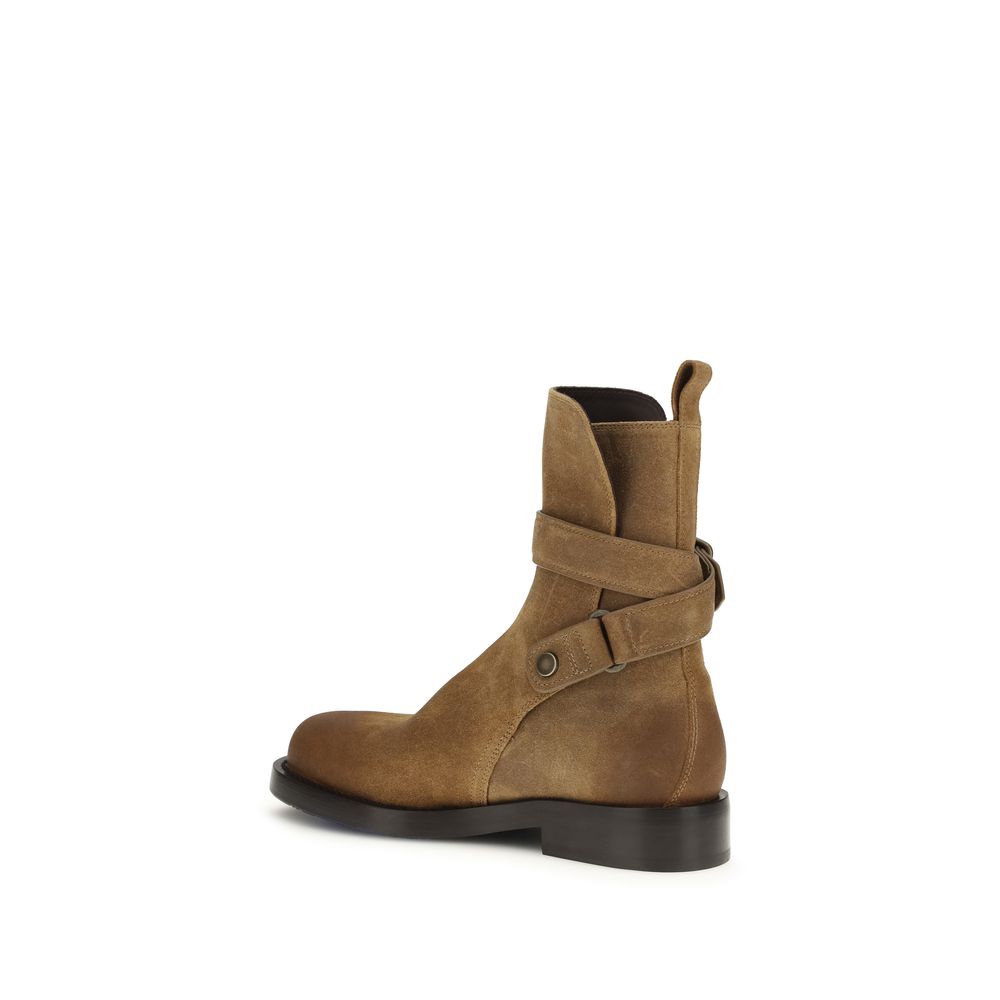 Burberry Brown Calf Leather Lace-Up Boots