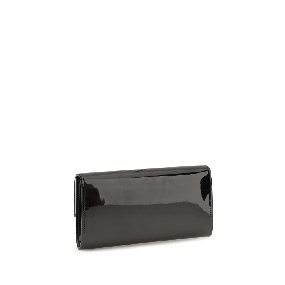 Jimmy Choo Black Calf Leather Clutch Bag