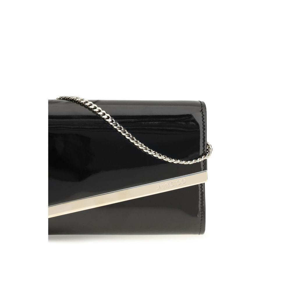 Jimmy Choo Black Calf Leather Clutch Bag