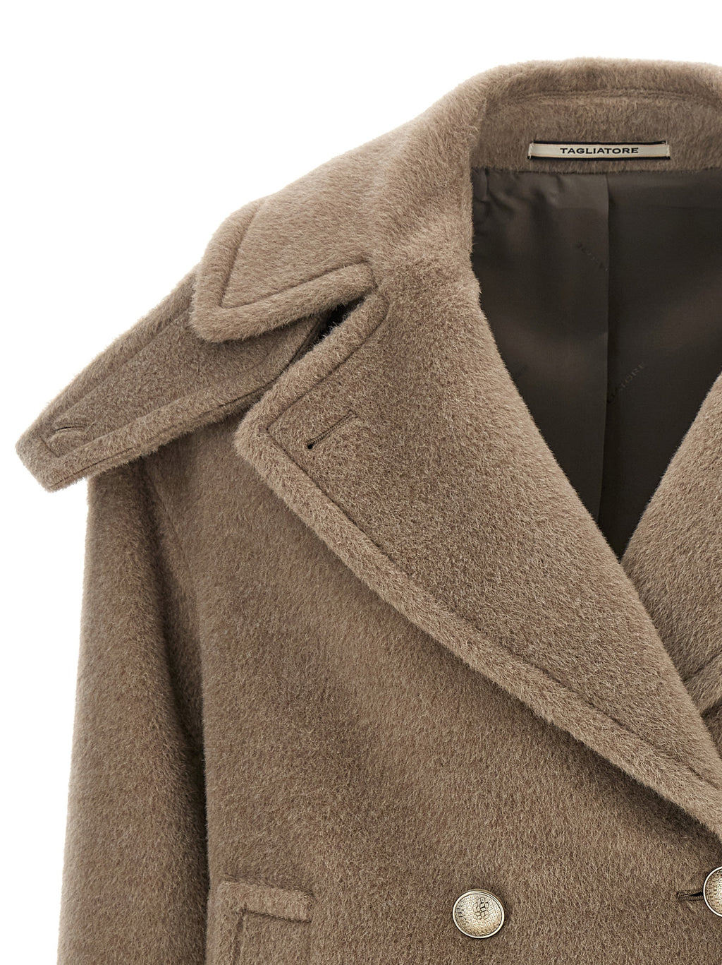 Tagliatore Beige Wool Coat