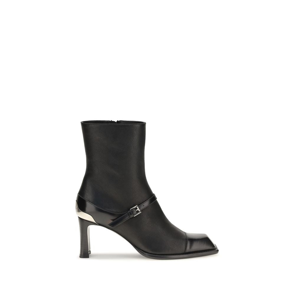 Alexander McQueen Black Lamb Ankle Boots