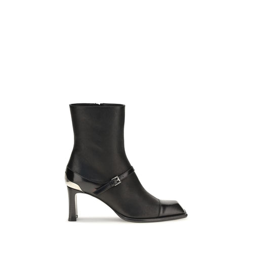 Alexander McQueen Black Lamb Ankle Boots
