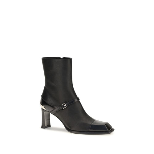 Alexander McQueen Black Lamb Ankle Boots