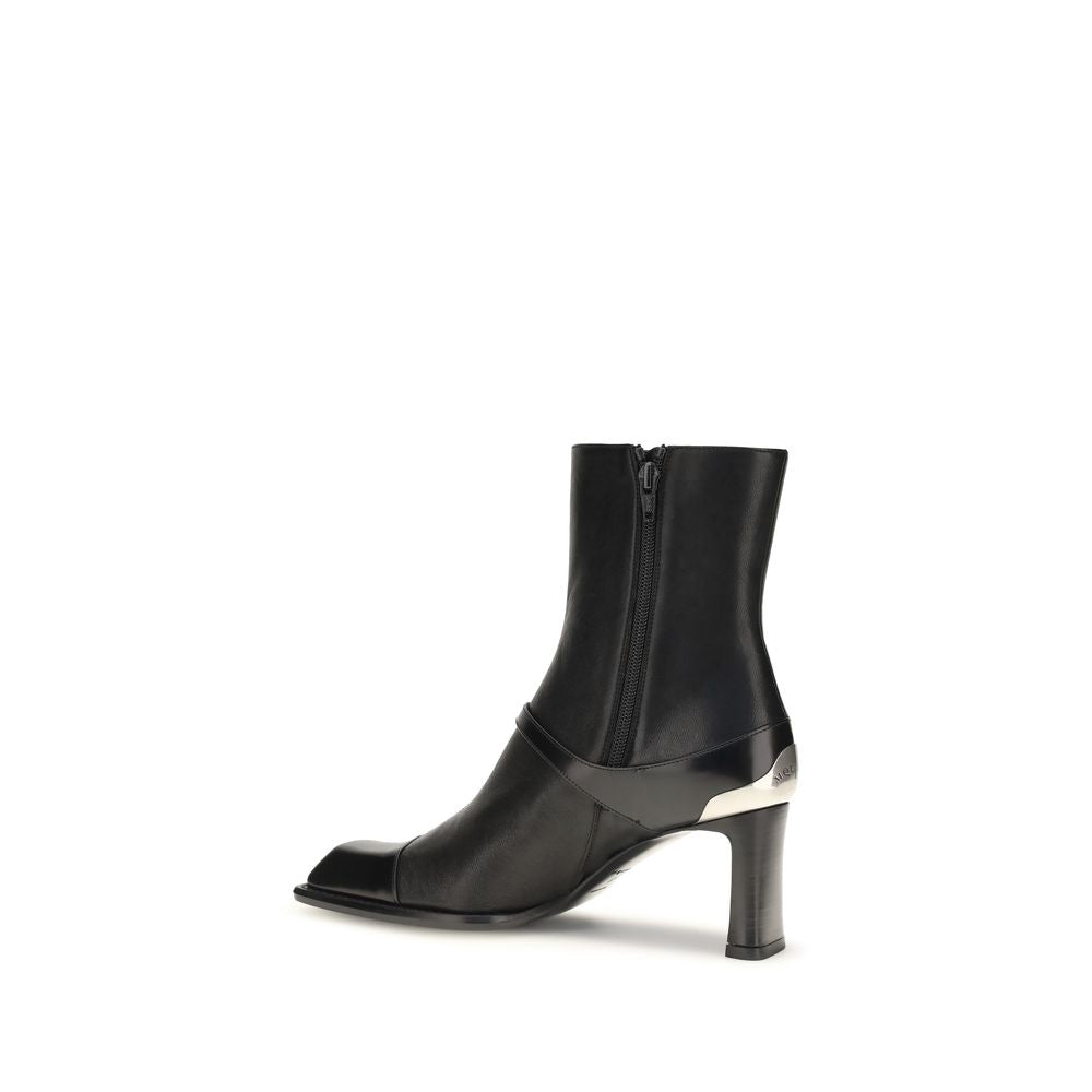 Alexander McQueen Black Lamb Ankle Boots