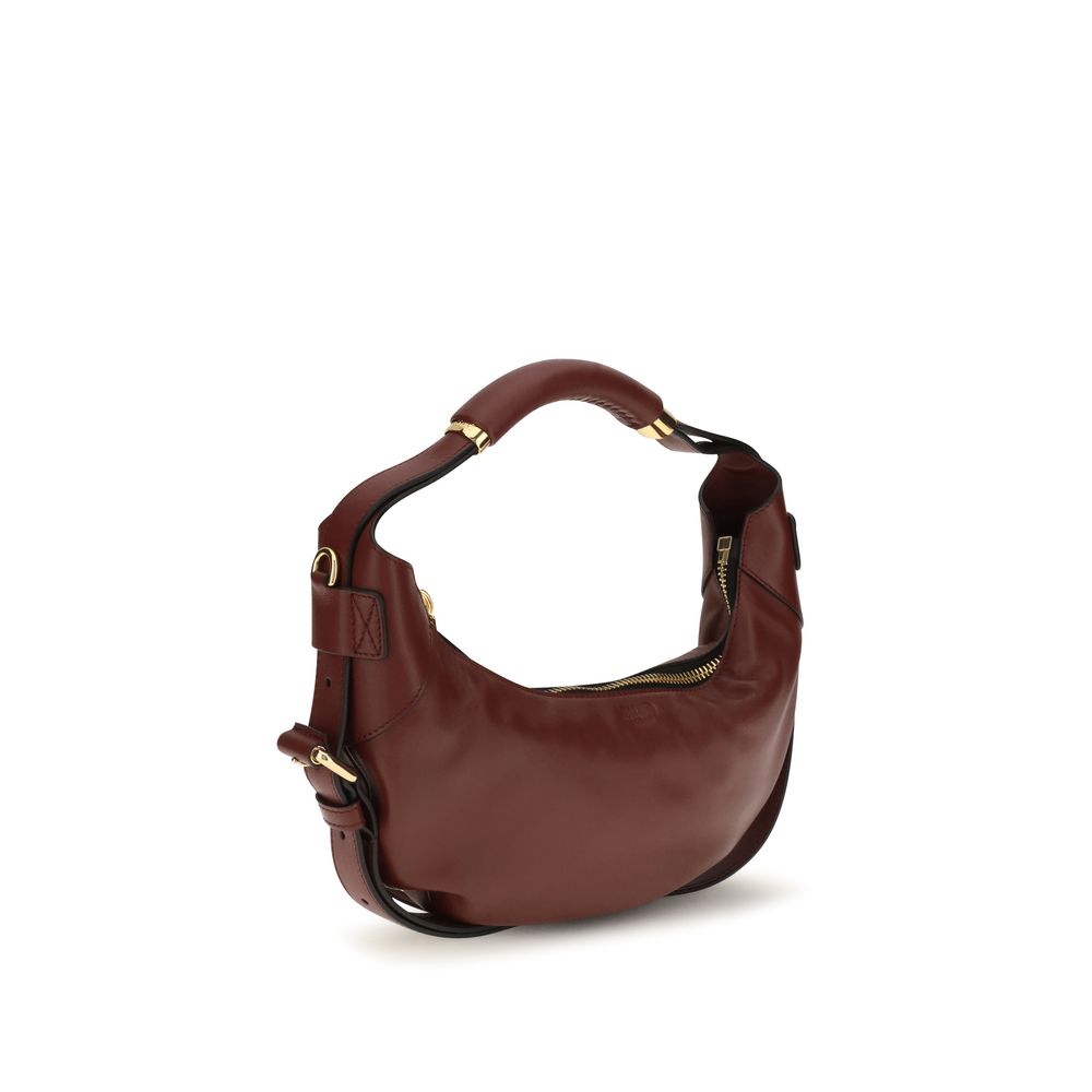 Moschino Bordeaux Calf Leather Handbag