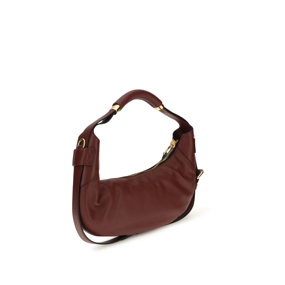 Moschino Bordeaux Calf Leather Handbag