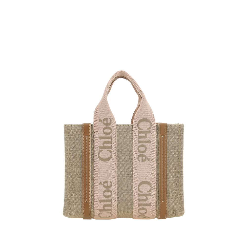 Beige Linen Handbag