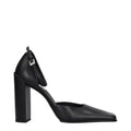 Black Leather High Heel Pumps