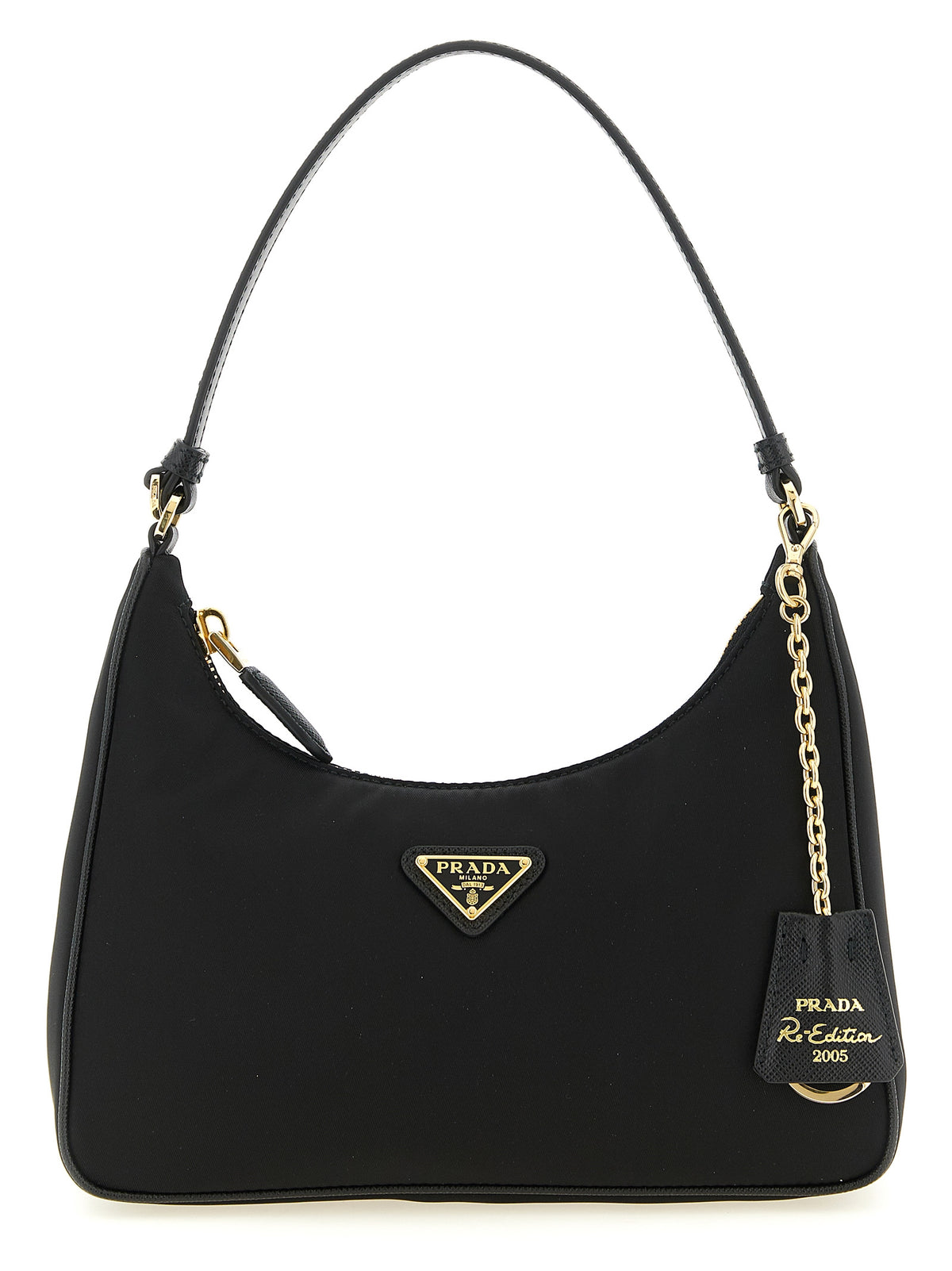 Black Recycled Polyamide Shoulder Bag