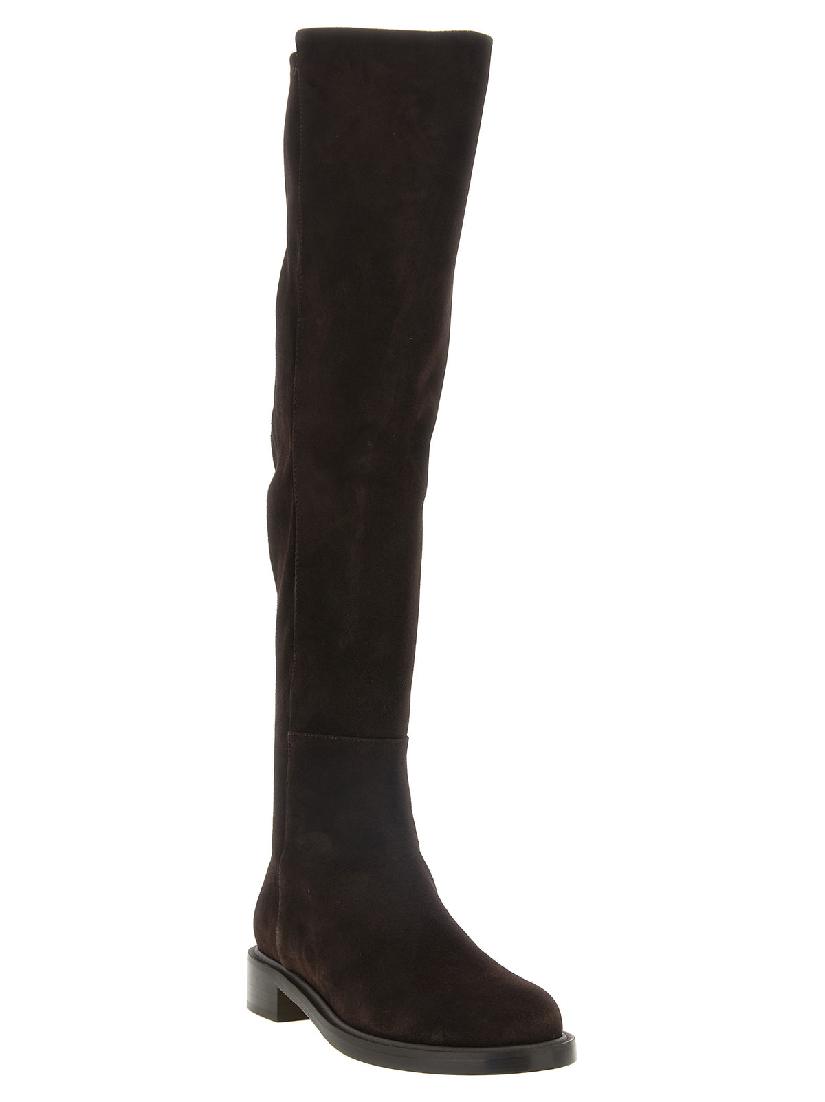 Brown Lamb Leather Over The Knee