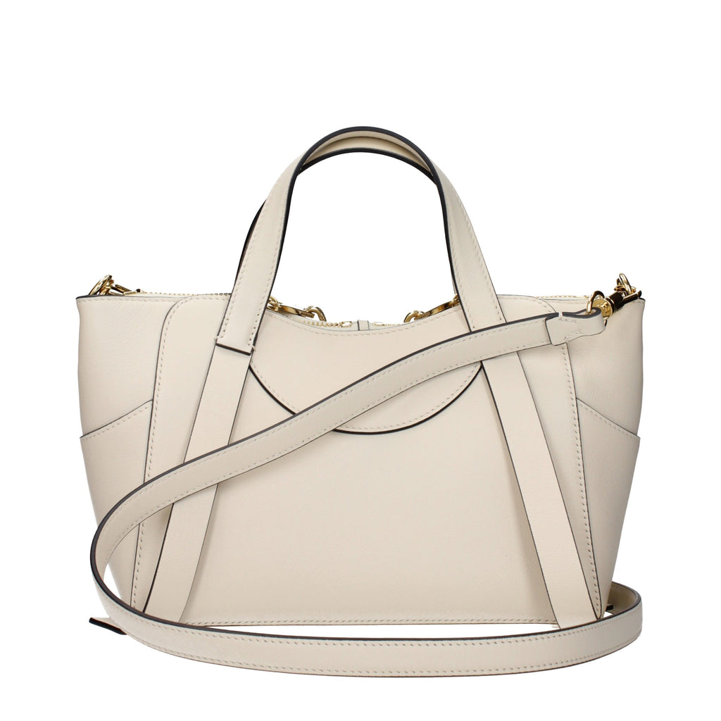 Beige Leather Handbag