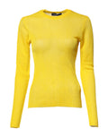 Dolce & Gabbana Yellow Polyester Women Pullover Top Sweater
