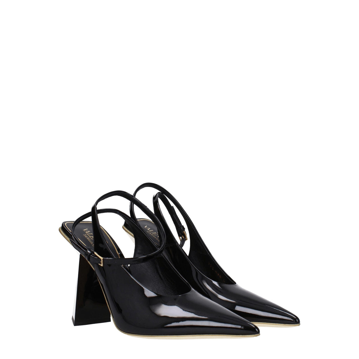 Valentino Garavani Black Leather Sandals