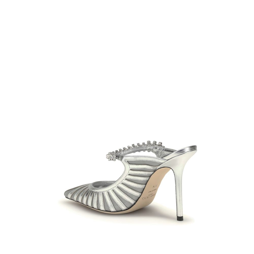 Jimmy Choo Silver Leather High Heel Pumps